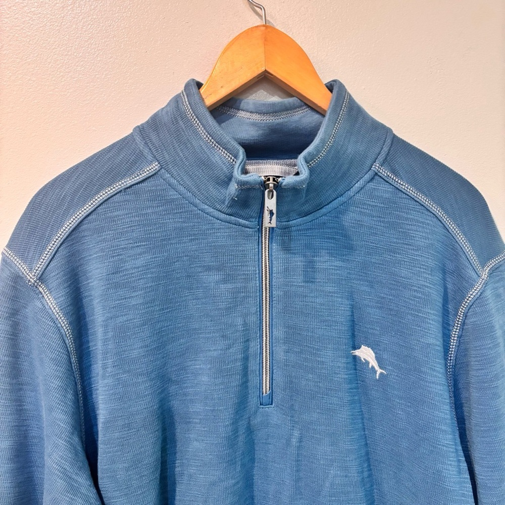 Tommy Bahama Tobago Marlin Splash Half Zip Pullover Sweater Men’s Size Large - Picture 3 of 10